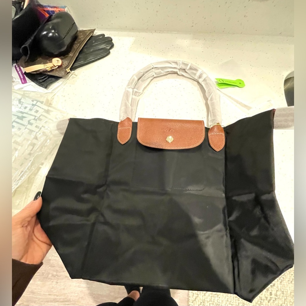 LE PLIAGE ORIGINAL MEDIUM TOTE BAG BLACK BRAND NEW NEVER USED